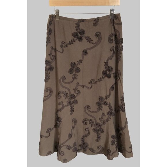 Lena Gabrielle Trumpet Skirt Womens 10 Floral Design y2k Fairy Grunge Goblincore - Picture 1 of 7